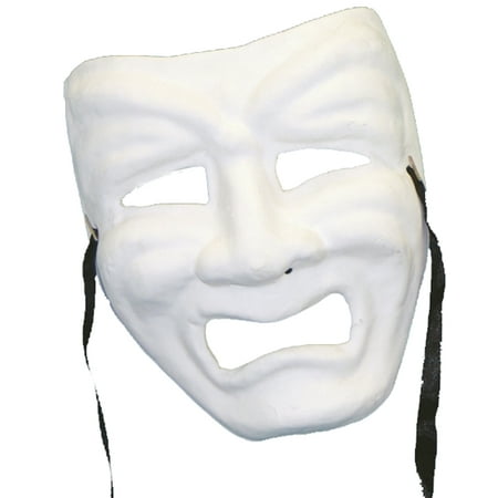 Paper Mache Mardi Gras Tragedy Mask B10500