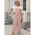 thumbnail image 6 of ANRABESS Women's Overalls Jumpsuit Summer Casual Wide Leg Pants, Loose Bib One Piece Outfit with Pockets and Adjustable Straps, 6 of 8