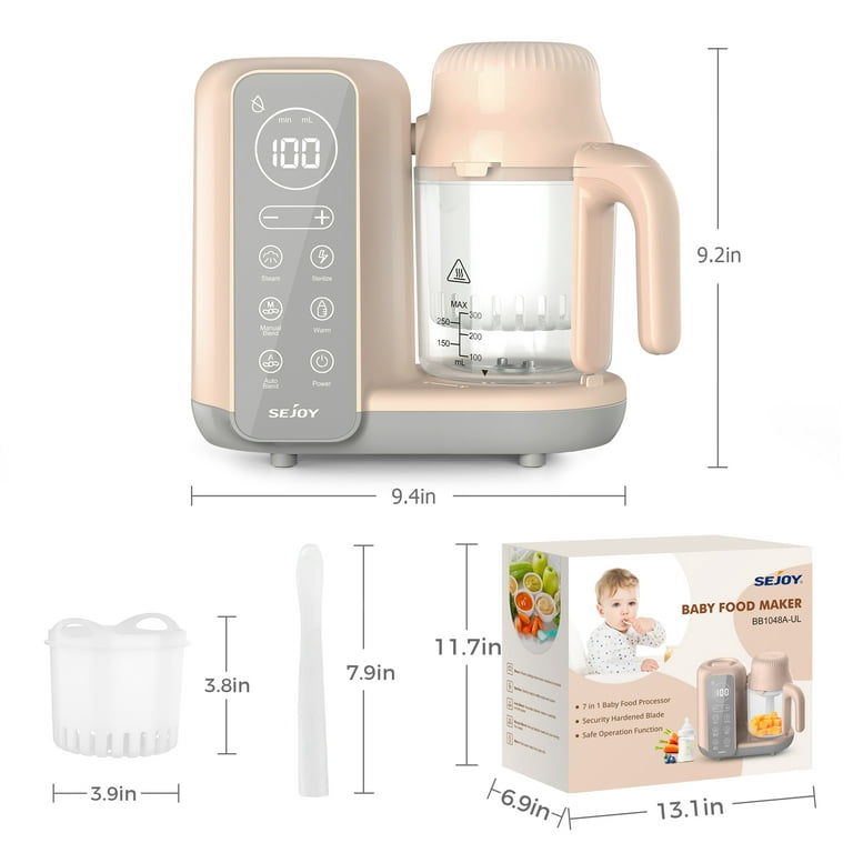 Baby Food Maker | Baby Food Processor | Puree Blender Multi-function Steamer Grinder Blender Baby Food Warmer Mills Machine Constant Temperature