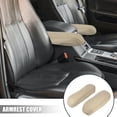 thumbnail image 2 of 1 Pair Front Seat Armrest Cover Replacement Microfiber Leather Beige for Ford F-350 1999-2006, 2 of 7