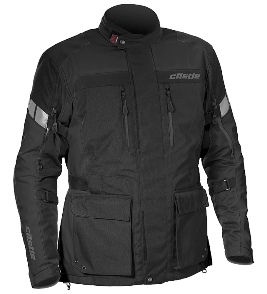 Castle Distance Mens Motorcycle Jacket Black 4XL