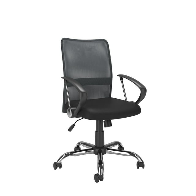 CorLiving Harper Ergonomic Mesh Back Adjustable Height Office Chair - Comfy Rolling Desk Chair, Home Office Mesh Computer Chair with Wheels, Comfortable Back Support for Workstation and Desk
