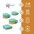 thumbnail image 2 of Silipint: Silicone Go Go Bowls: Set Of 4: Aurora - Sizes: 10, 20, 30 oz & Sandwich Size - Unbreakable, Attached Lids, 2 of 11