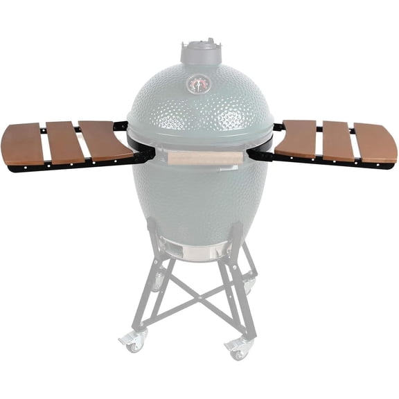 Side Shelves Compatible with Large Big Green Egg,3 Slat Grill Mates Large Big Green Eggs Accessories Kamado Grill Parts Replacement HDPE Grill Smoker Accessories