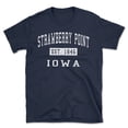 thumbnail image 1 of Strawberry Point Iowa Classic Established Men's Cotton T-Shirt, 1 of 1