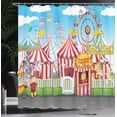 thumbnail image 3 of Ambesonne Landscape Shower Curtain, Carnival Many Rides, 69"Wx70"L, Multicolor, 3 of 4