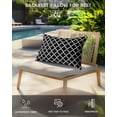 thumbnail image 4 of Pack of 4 Outdoor Lumbar Pillow Covers 12x20 Inch, Black Morocco Waterproof Throw Pillow Covers Set, Boho Modern Minimalist Abstract Geometric Decorative Cushion Cases for Patio Porch Car, 4 of 7