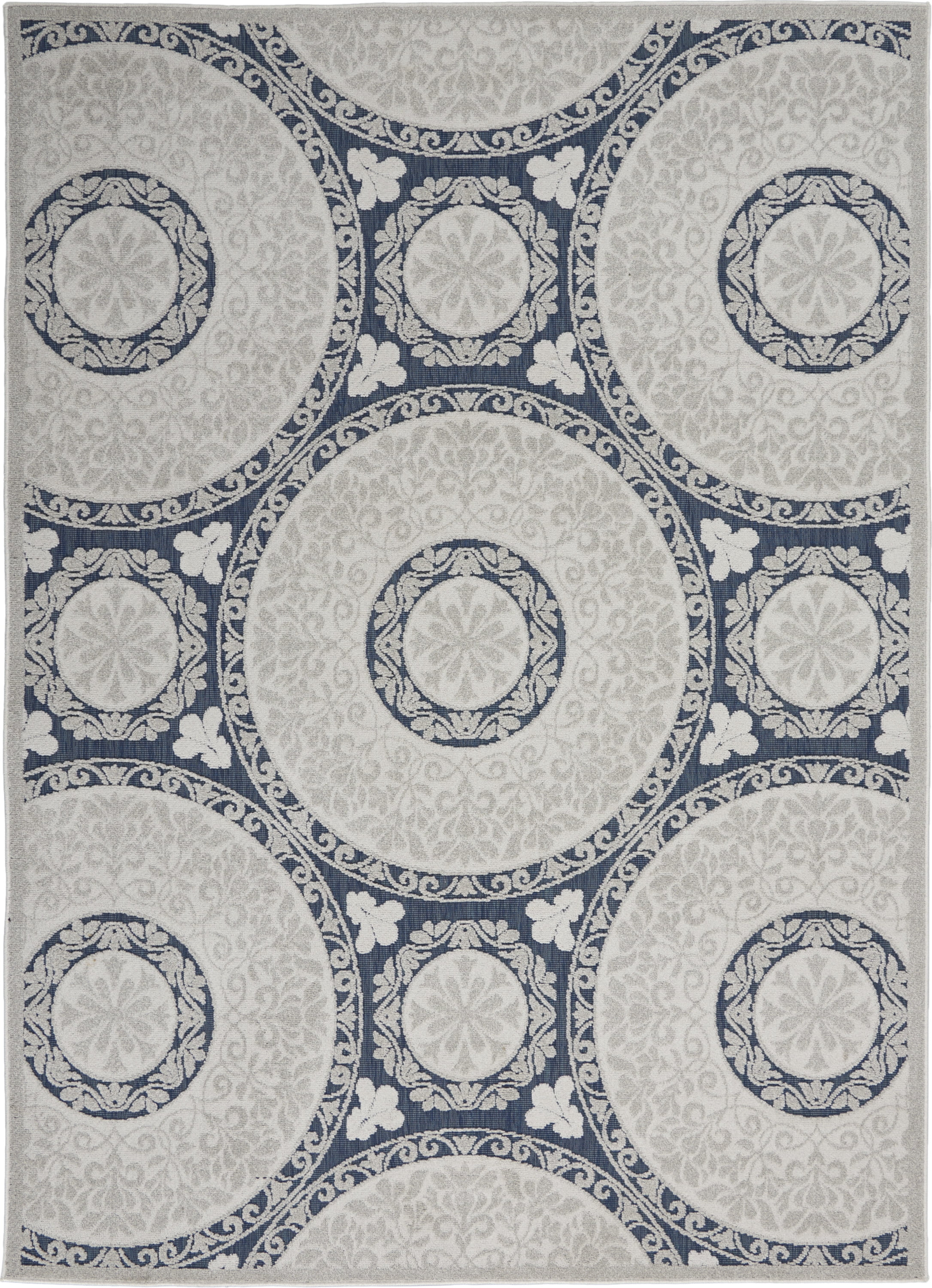 Nourison Calobra Modern Blue 5'3" x 7'3" Area Rug, (5x7)