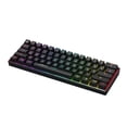 thumbnail image 2 of Inicio Computadora portátil Teclado Cyan Axis de 61 teclas Cable desmontable para juegos Mini teclado compatible con Bluetooth Suministros de computadora recargables Negro Inevent EL005406-01B, 2 of 7