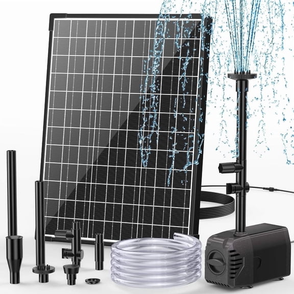 POPOSOAP 20W 280GPH Solar Water Fountain Pump