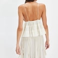 thumbnail image 6 of Women Spaghetti Straps Babydoll Tank Top Y2K Sleeveless Crochet Eyelet Top Ruffle Crop Camisole Vest White S, 6 of 7