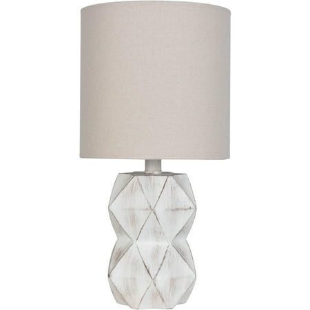 Better Homes & Gardens White Wash Faceted Faux Wood Table (Best Table Lamps In India)