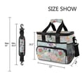thumbnail image 3 of FORMRS Insulated Cooler Bag 24 Cans Capacity Soft Leakproof Lunch Box with Side Pockets, Green Floral Cranes Pattern, 3 of 7