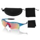 thumbnail image 1 of Ofertas únicas 1 juego de gafas de montar para motocicleta PC TPU gafas de ciclismo lente roja marco azul, 1 of 6