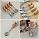 thumbnail image 2 of 2 cucharas de café con mango de madera, cuchara para mezclar alimentos, adorable cuchara para revolver, 2 of 6