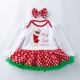 thumbnail image 2 of Odeerbi Toddler Newborn Baby Girls Princess Letter Tutu Dress Set Christmas Outfits Four-piece Suit, 2 of 9