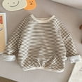 thumbnail image 4 of biudgviw Children's Girls Boys Oversized Sweatshirt Loose Round Neck Long Sleeve Basic Pullover Tops Fall Lounge Striped T-Shirts, 4 of 5