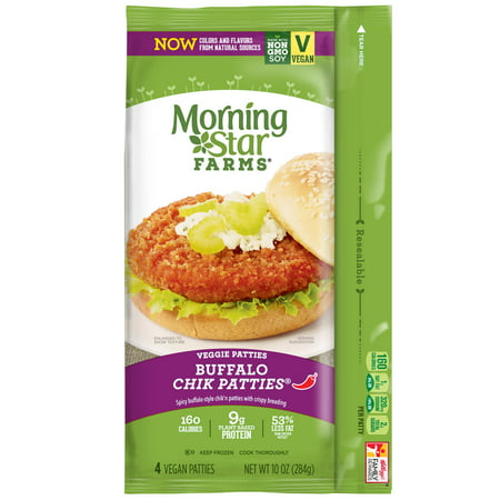 MorningStar Farms Veggie Patties Burgers Buffalo Chik Vegan 10 oz 4 ct ...