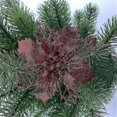 thumbnail image 1 of 10 X árbol de flores con purpurina navideña colgante decoraciones para árboles de fiesta de Navidad, 1 of 1