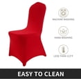 thumbnail image 3 of 12 Pcs Housse de Chaise Extensible en Spandex pour Mariage Fête Banquet Événement (Rouge, 12), 3 of 8