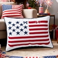 thumbnail image 6 of Red White Blue Patriotic Throw Pillow Flag Bow Lumbar Pillow For Home Decor For 4th Of July Outdoor Pillow Covers Memorial Day Decorations, 6 of 6