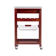 thumbnail image 6 of Riverbay Furniture Transitional Wood/Granite Top Kitchen Cart in Wenge Espresso, 6 of 14