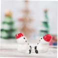 thumbnail image 2 of 10 piezas de bandeja de estatuilla navideña en miniatura suite decoración de hadas mesa de comedor resina crema plástico modelo accesorios decoraciones decoración de muñeco de nieve decorar, 2 of 5