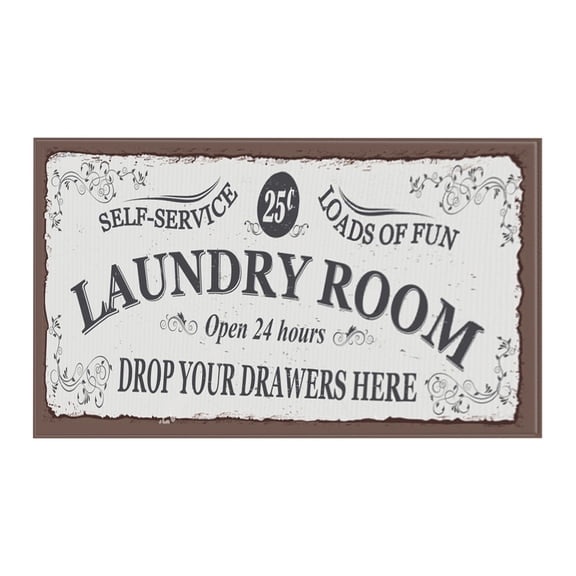 BIZHUA Laundry Room Carpet Anti-Slip Kitchen Floor Mats Bathroom Laundry Room Decorative Accessories, 1X Non-Slip Farmhouse Kitchen Floor Mat