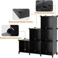 thumbnail image 3 of Closet Organizers and Storage, 16 Cube Storage Organizer, Closet Organizer Bookshelf Cubes Shelves for Clothes, Bedroom,  Bathroom, Wardrobe, Garment Racks, Black, 3 of 7