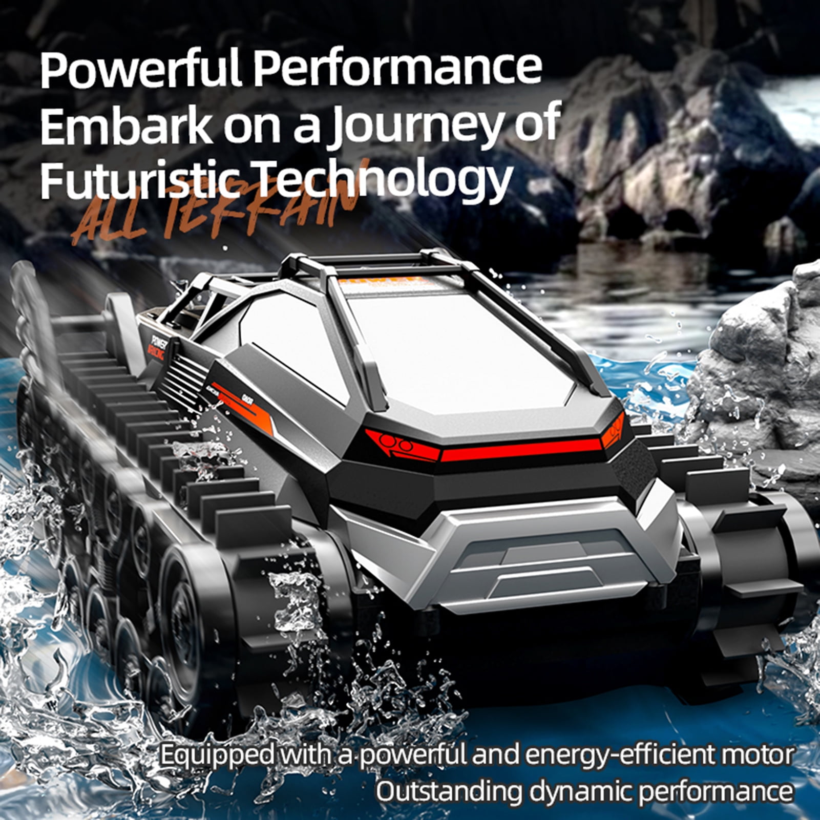 Amphibious 2.4GHz Remote Control Tank Waterproof All Terrain
