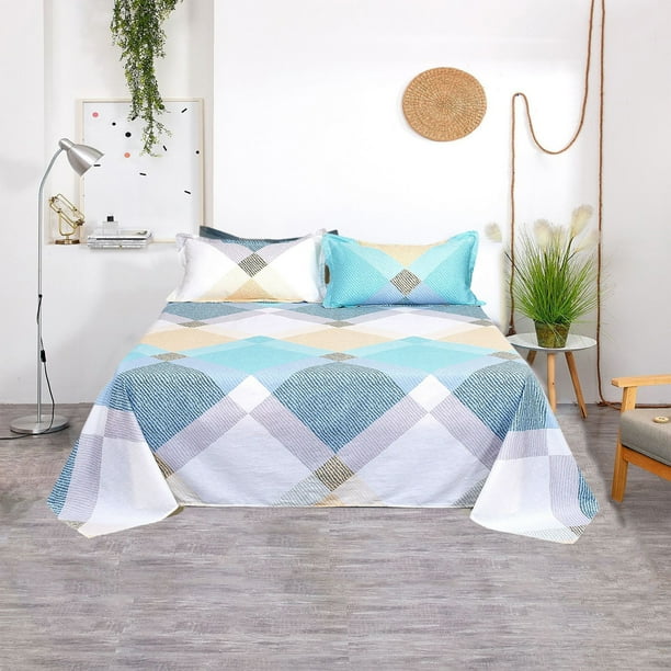 Juego de edredón tamaño matrimonial | Ropa de cama de 3 piezas para todas las estaciones | Microfibra de poliéster suave | Resistente al encogimiento y a la decoloración | Sábanas y fundas de