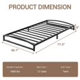 thumbnail image 4 of Ourlova Twin Black Low Bed Frame 6 Inch Heavy Duty Metal Platform Bed with Arch Design Easy Assembly Strong Bearing Capacity Under Bed Storage No Box Spring Needed, 4 of 8
