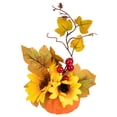 thumbnail image 1 of Shisuyan Halloween Table Pumpkin Centerpiece Yellow 1Pack 6.3X5.5In, 1 of 8