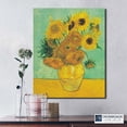thumbnail image 7 of Van Gogh Canvas Wall Art, Twelve Sunflowers Canvas Print, sunflower canvas wall art, Van Gogh sunflowers, Ready To Hang for Living Room Home Wall Décor 16x20, 7 of 7