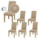 thumbnail image 1 of 6 Fundas Elásticas para sillas de comedor, Impermeables , Protege y brinda un nuevo estilo a tus sillas. Mod. Beige, 1 of 1