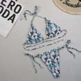 thumbnail image 2 of Conjunto de bikini dividido con estampado de contraste de pecho alto sexy para mujer Conjuntos de traje de baño de dos piezas Fridja nalpqowj59165, 2 of 3