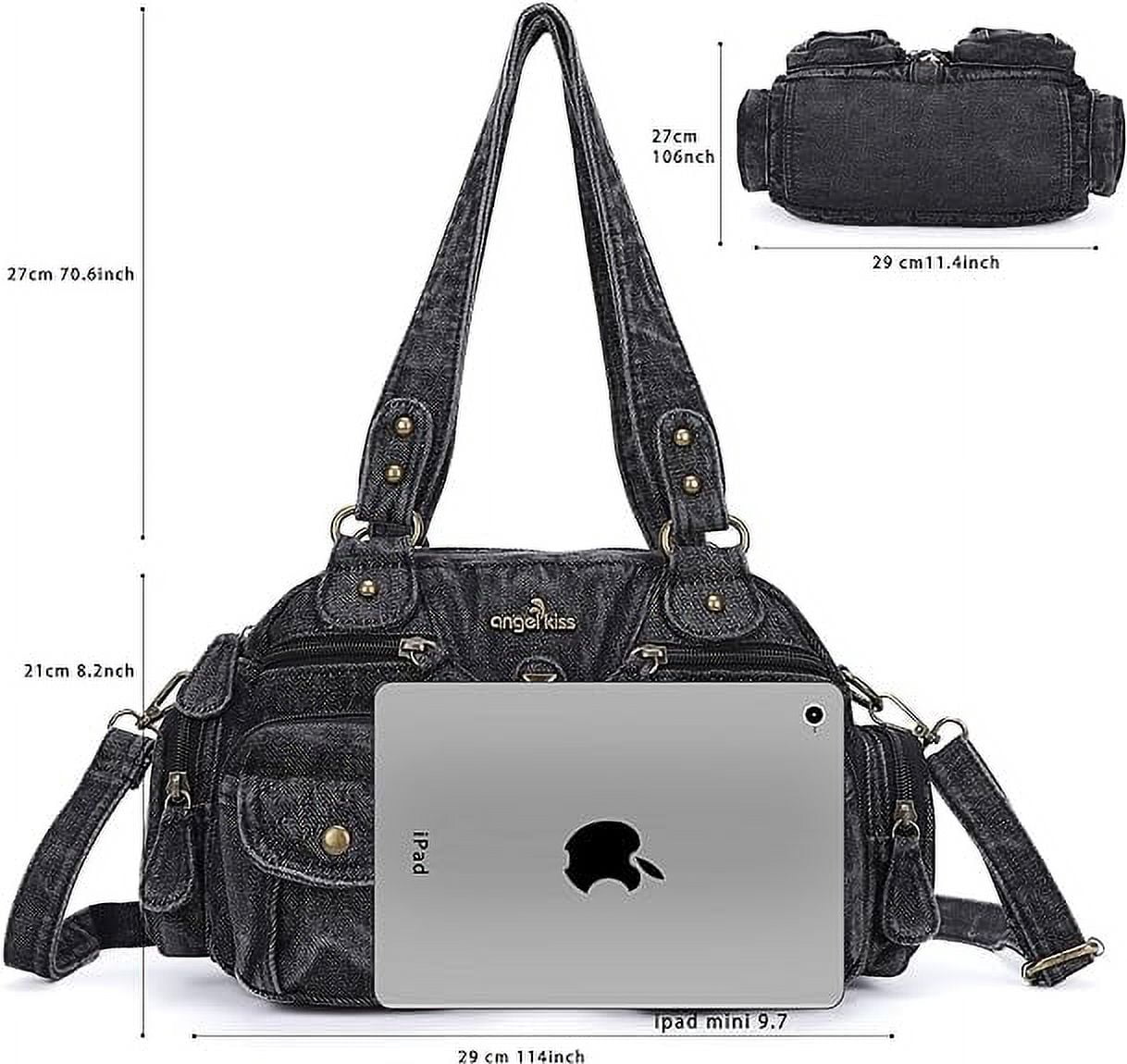 Angel Kiss Small Hobo Purses for Women Soft Vegan Leather Shoulder Bags with Crossbody Adjustable Strap
