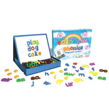 Junior Learning Rainbow Phonics Magnetic Letters and Built-in Magnetic (Best Magnetic Letters For Fridge)