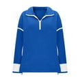 thumbnail image 4 of biudgviw Womens Half Zip Sweatshirts Casual Fleece Long Sleeve Loose Fall Winter Pullover Tops Comfy Fuzzy Warm Tops, 4 of 6