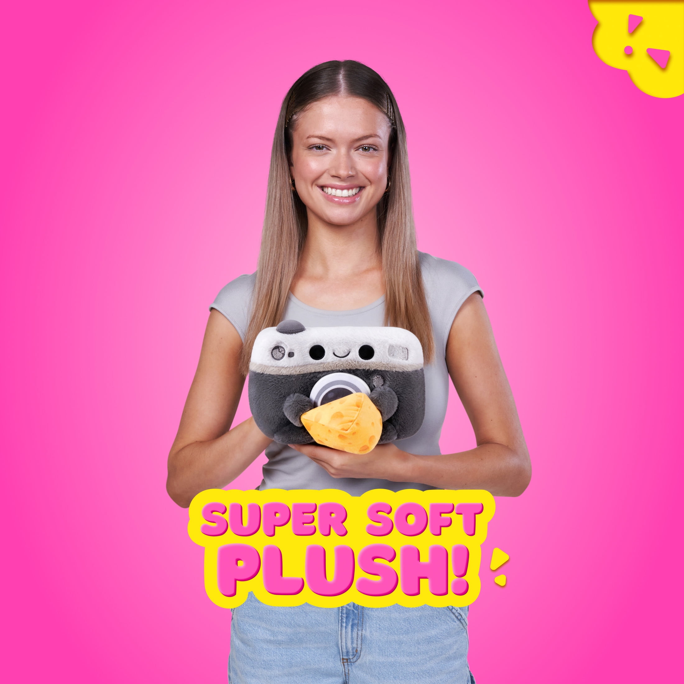 Snackles Core Series 2 Camera with Cheese by ZURU - Ultra-Soft 8-inch Plush Toy for All Ages