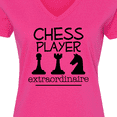 thumbnail image 4 of Inktastic Chess Player Game Gifts Women's V-Neck T-Shirt, 4 of 5