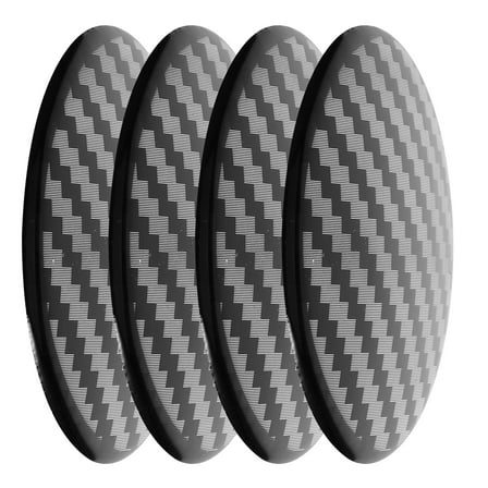 Black Car Stickers for Decoration Simple Installation Modified Hub Cap Stickers 4pcs