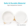 thumbnail image 7 of Nordmiex Ceramic Dog Bowl Set Dog Food and Water Bowls with Stand 28.74oz/850ml, White, 7 of 7