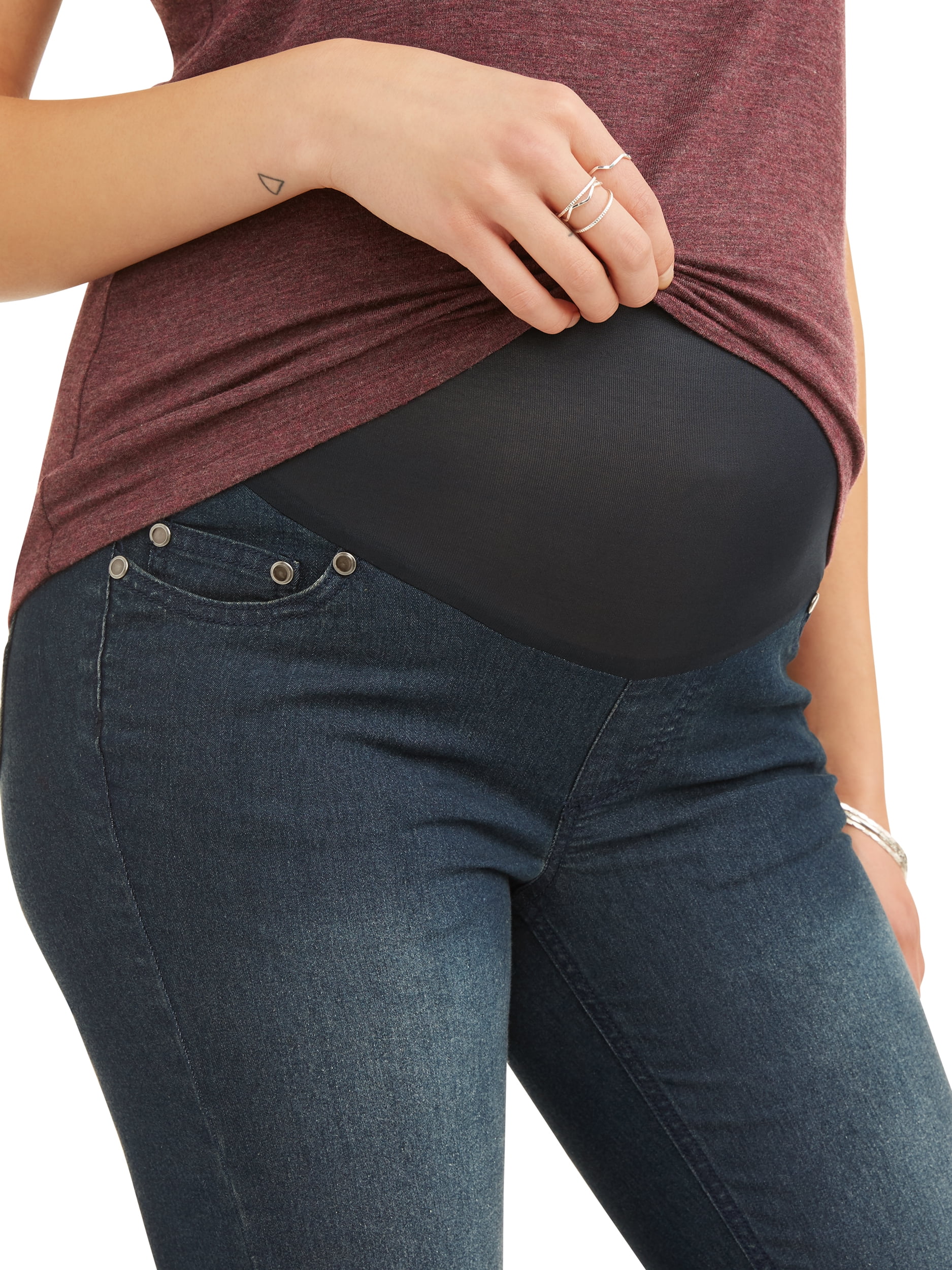 Oh! Mamma Maternity Women's Skinny Jeans with Full Panel (Women's & Women's Plus)