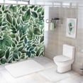 thumbnail image 7 of Awypu Tropical Leaves Palm Leaves Summer Green Leaves Waterproof Shower Curtain for Bathroom, Various Sizes White, 7 of 7