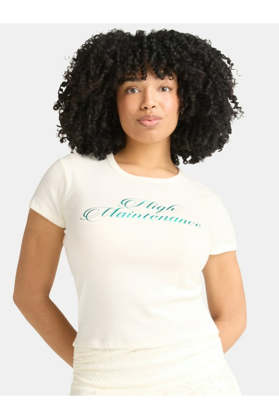 High Maintenance Women's Graphic Tee with Short Sleeves, Sizes XXS-XXL