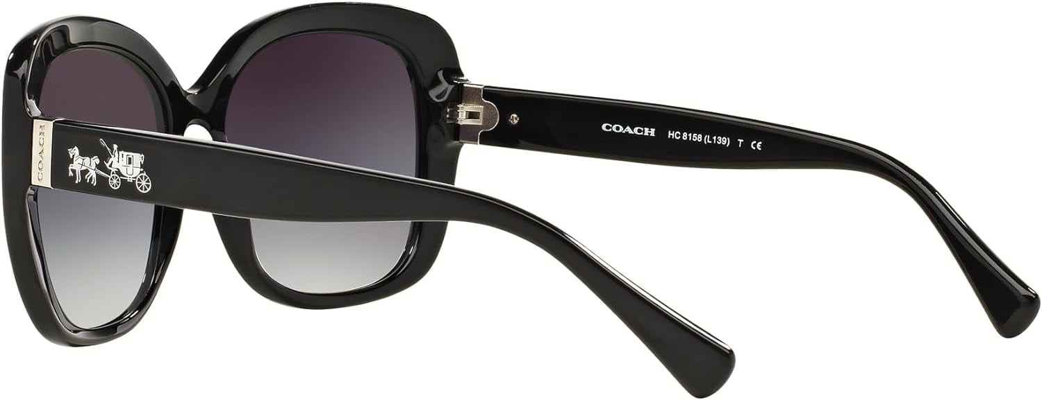COACH HC8158 500211 Black Light Grey Gradient 58 mm Women's Fashion Sunglasses