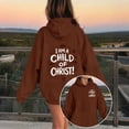 thumbnail image 2 of Girls Print Hoodie Long Sleeve Fleece Casual Pullover Top For Kids, 2 of 4