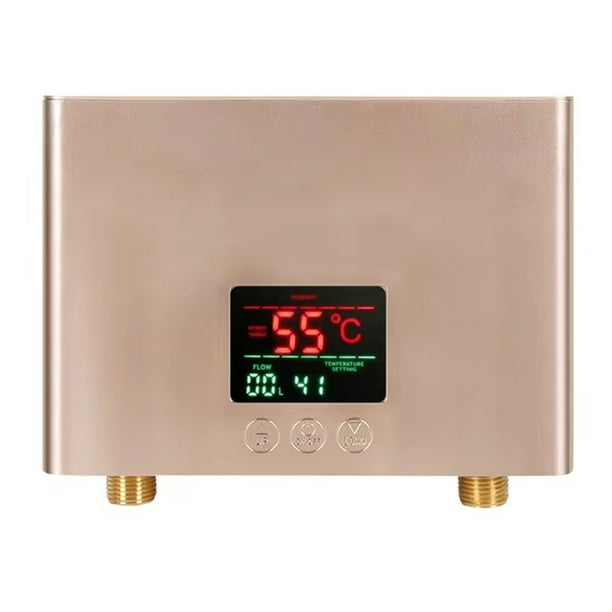 Calentador de Agua Instantáneo de 220 V, Calentadores Eléctricos de Pared de 5500 W para Duchas de Agua Caliente de Baño y Calefacción de Cocina Doméstica