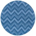 thumbnail image 2 of Safavieh Impressions Matthew Chevron Wool Area Rug, Blue, 5' x 5' Round, 2 of 8